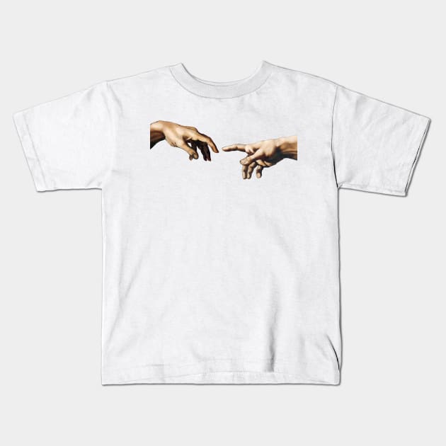 Hands of God and Adam Kids T-Shirt by rebelshop